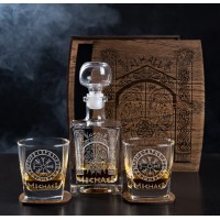 Personalized whiskey gift set - Decanter set number 159