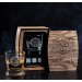 Vegvisir, runic compass, ouroboros, Viking, Personalized whiskey gift set