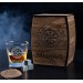Vegvisir, runic compass, ouroboros, Viking, Personalized whiskey gift set