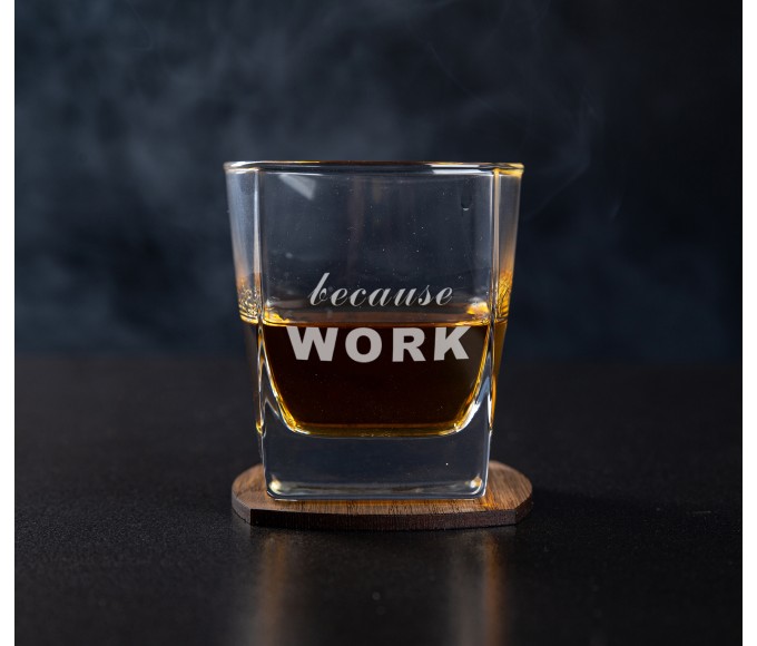 Personalized whiskey gift set because  work