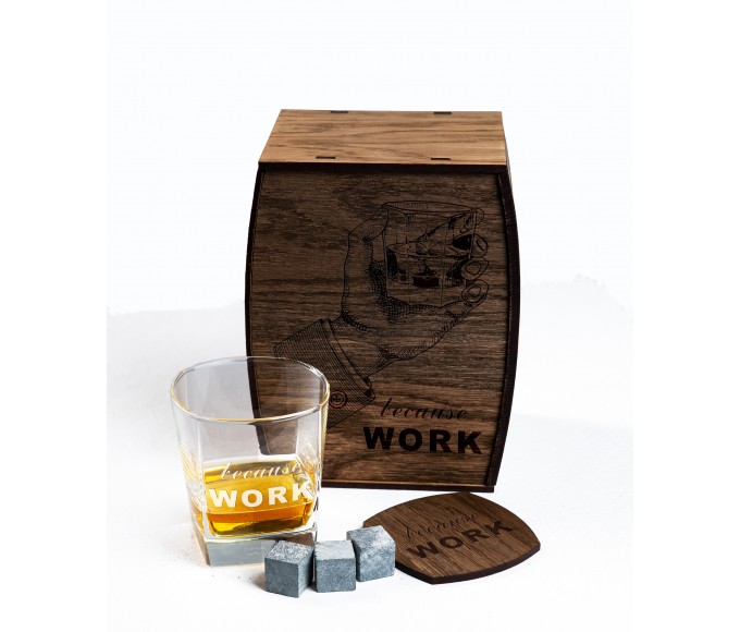 Personalized whiskey gift set because  work