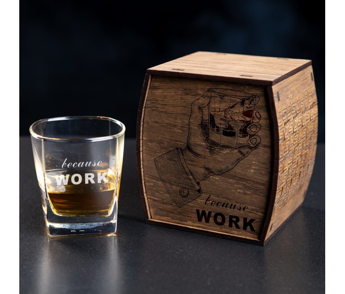 Personalized whiskey gift set because  work