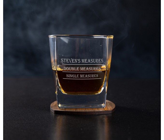 Personalized Whiskey Gift Set Steven's measures