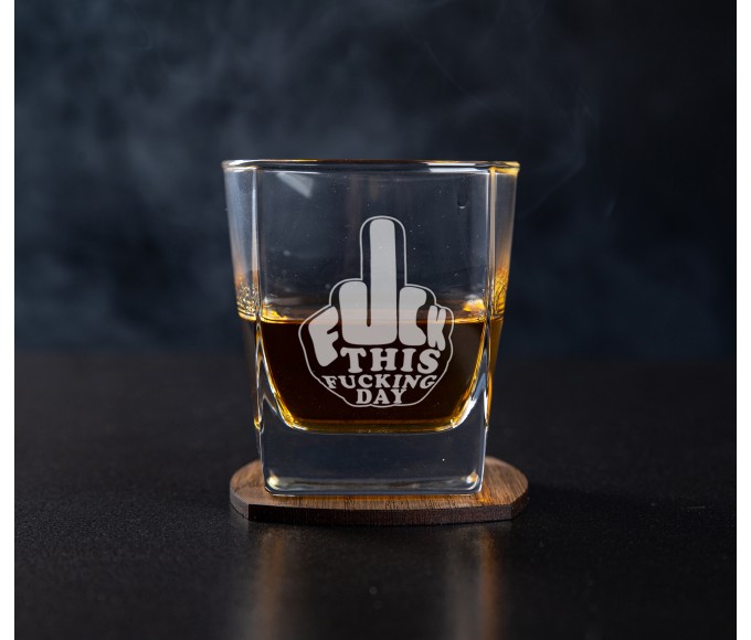 Personalized whiskey gift set fuck this fucking day