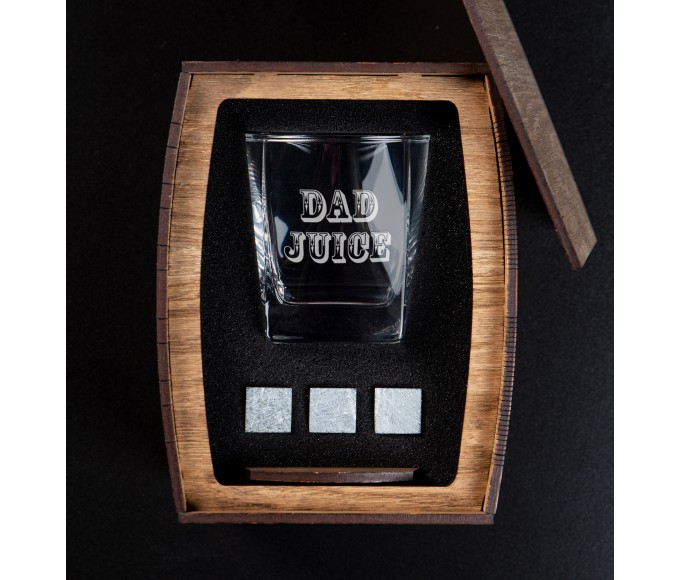 Personalized gift set of whiskey  dad juice