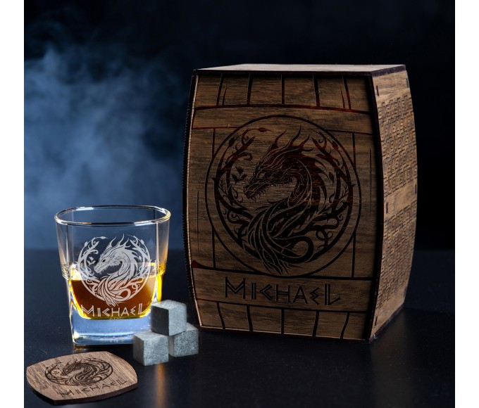 Personalized Whiskey Gift Set Dragon