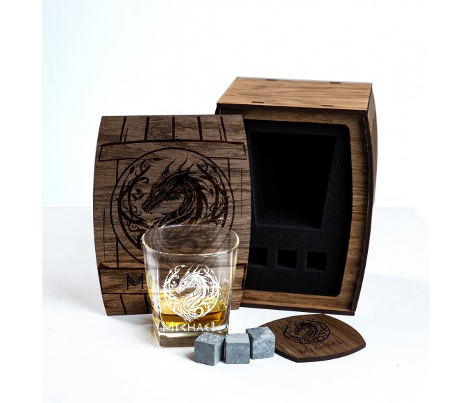 Personalized Whiskey Gift Set Dragon