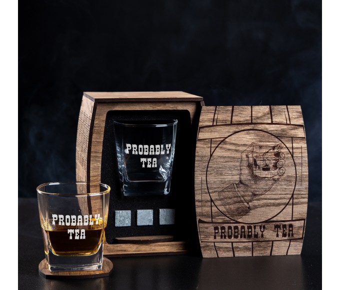 Personalized Whiskey Gift Set probably tea