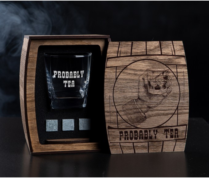 Personalized Whiskey Gift Set probably tea