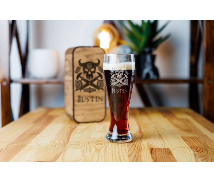 Personalized beer gift set Norse mythology viking