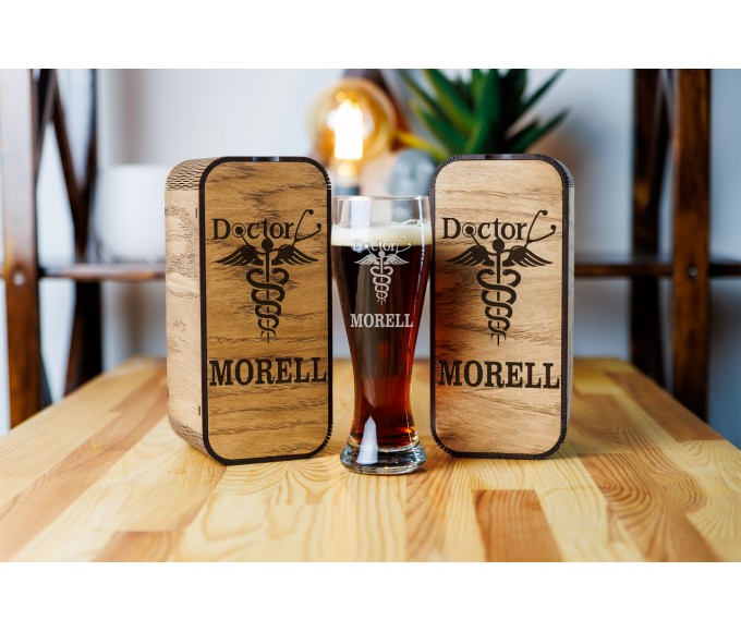 Personalized beer gift set  for doctor