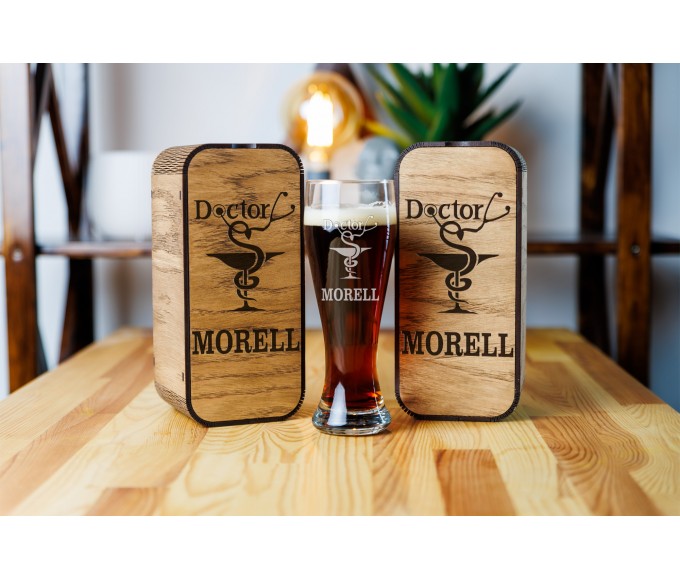 Personalized beer gift set  for doctor