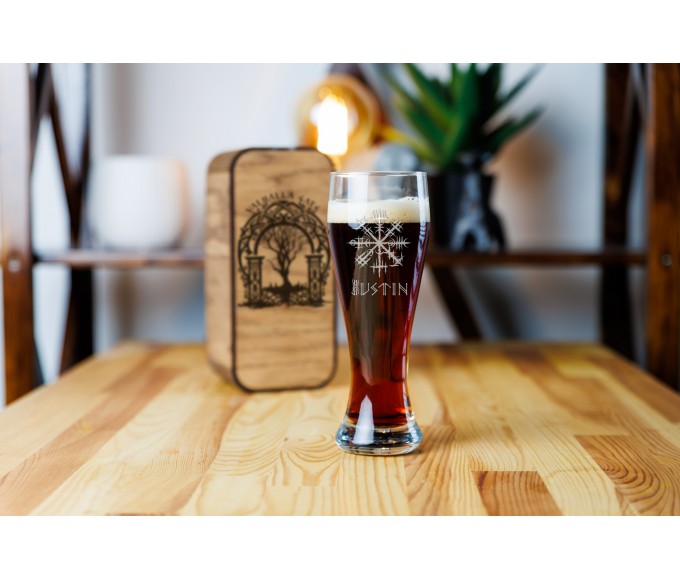 Personalized beer gift set  Rune Good luck Valhalla