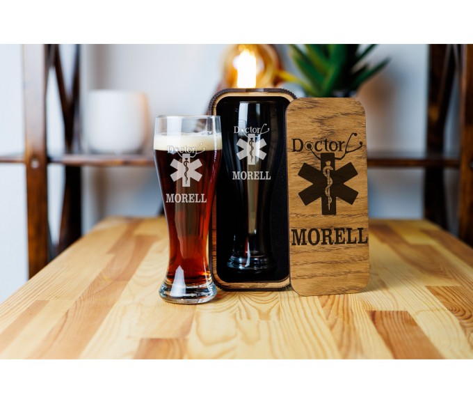 Personalized beer gift set  for doctor
