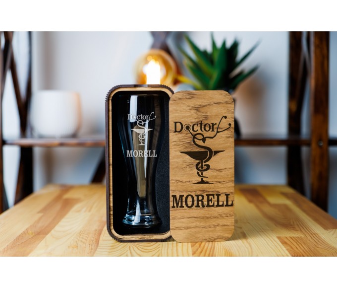Personalized beer gift set  for doctor