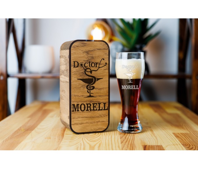 Personalized beer gift set  for doctor