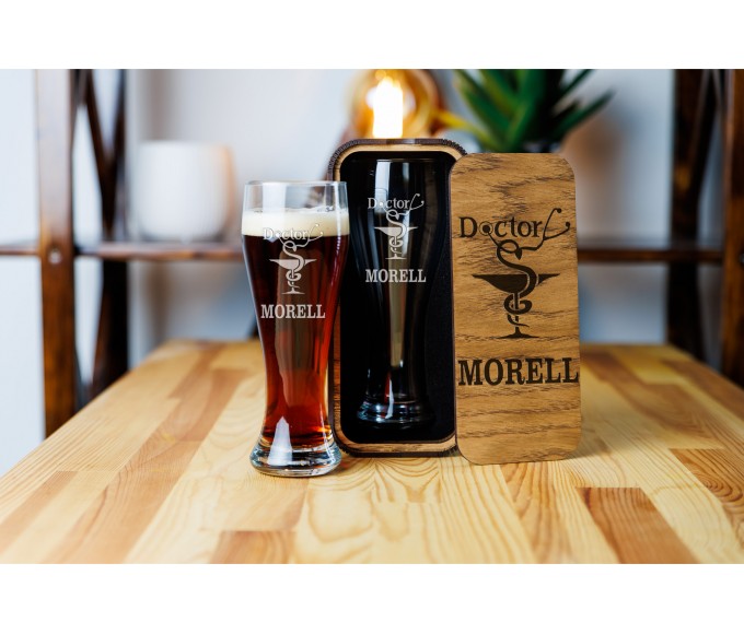 Personalized beer gift set  for doctor