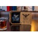 Personalized viking compass whiskey glass 