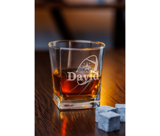  Personalized whiskey gift set in wood box  