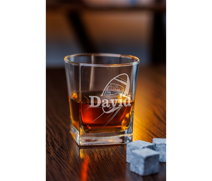  Personalized whiskey gift set in wood box  