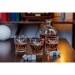 Personalized viking compass whiskey glass 