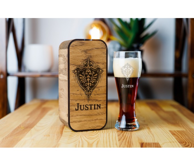 Personalized beer gift set 