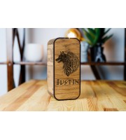 Personalized beer gift set wolf