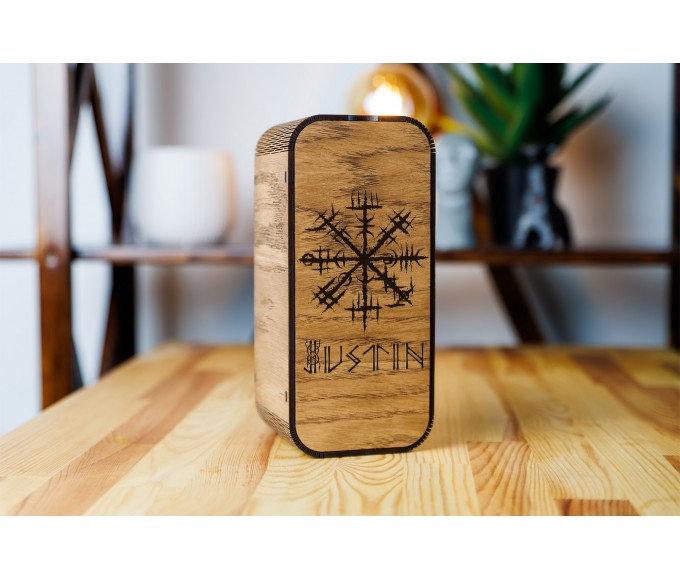 Personalized beer gift set Viking compass