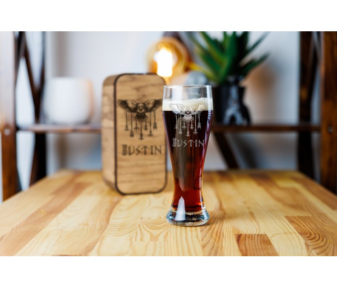 Personalized beer gift set Viking Ravens 