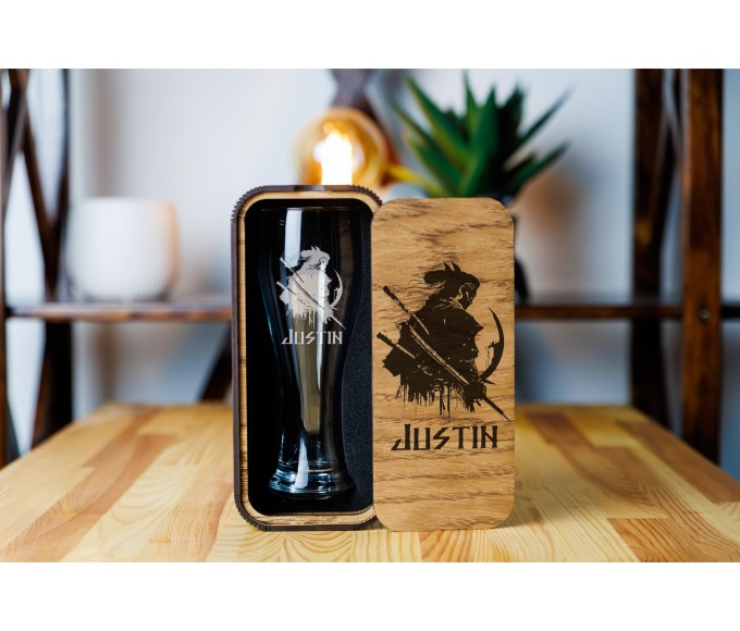 Personalized beer gift set Samurai 