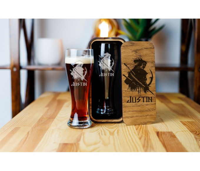 Personalized beer gift set Samurai 