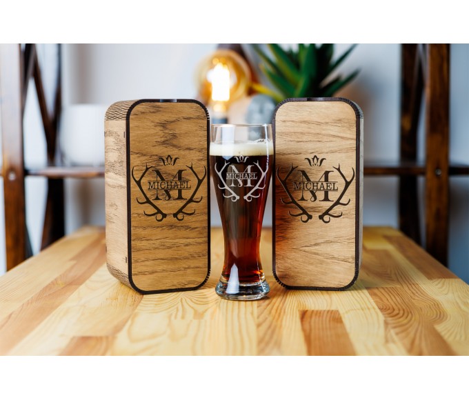 Personalized beer gift set monogram