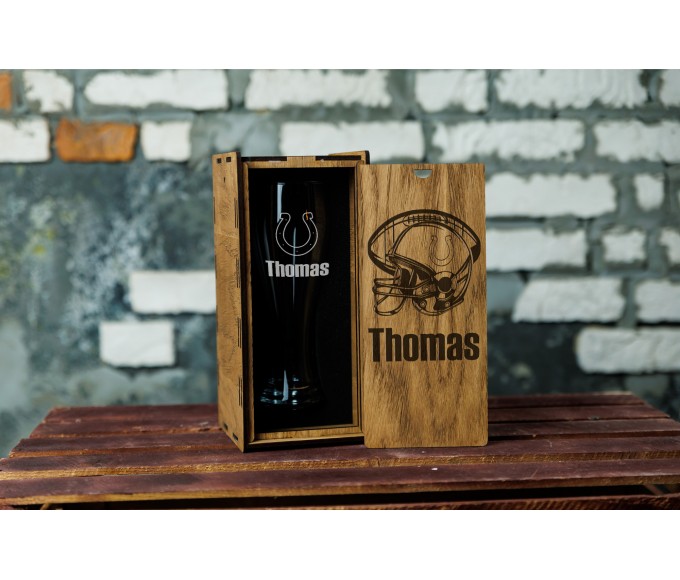 Personalized beer gift set  Indianapolis football