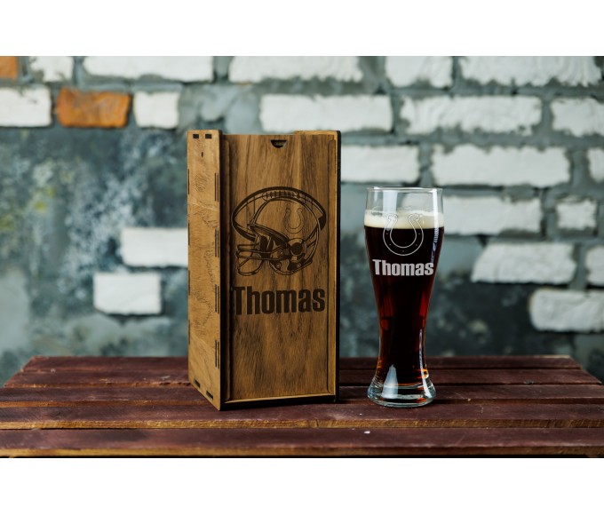 Personalized beer gift set  Indianapolis football