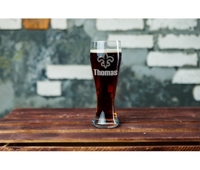 Personalized beer gift set New Orleans football 