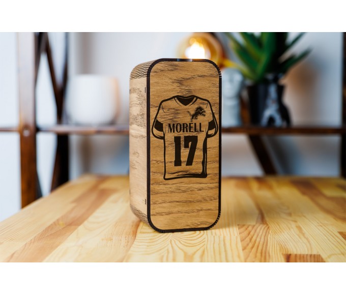 Personalized beer gift set  Detroit  football