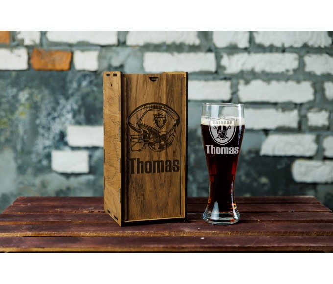 Personalized beer gift set   Las Vegas football 
