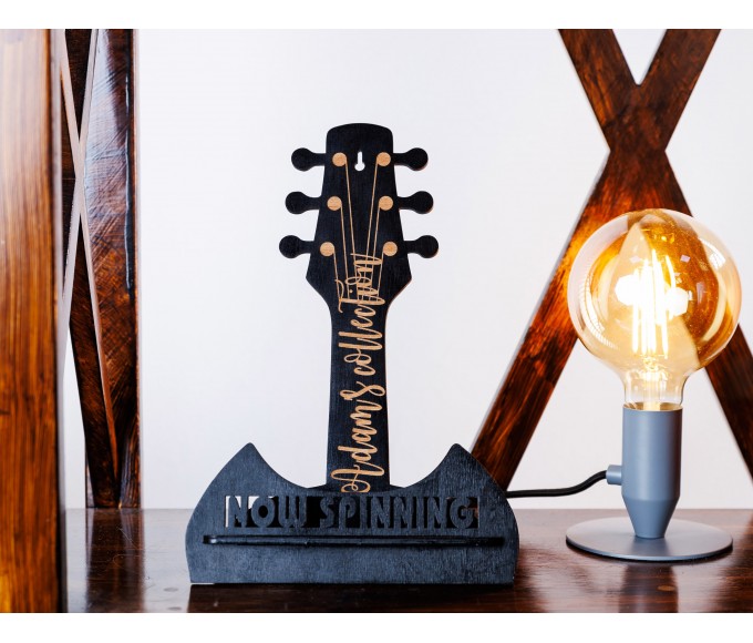 Personalized Vinyl Record Stand gift set 
