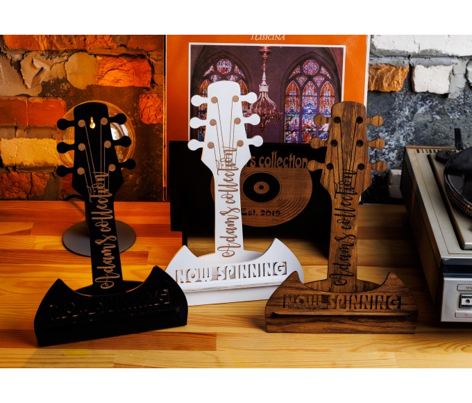 Personalized Vinyl Record Stand gift set 