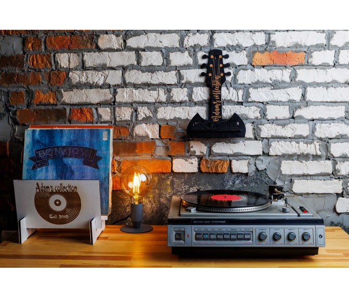 Personalized Vinyl Record Stand gift set 