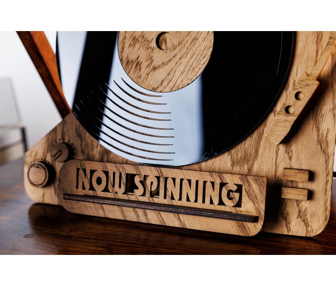 Personalized Vinyl Record Stand gift set 