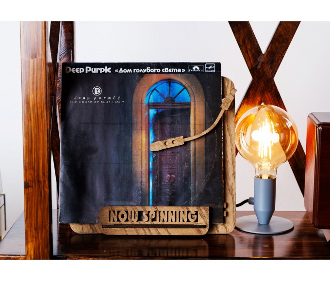 Personalized Vinyl Record Stand gift set 