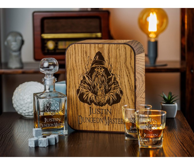 Personalized decanter gift set