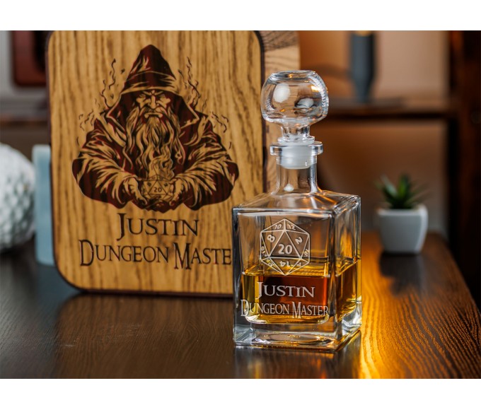 Personalized decanter gift set