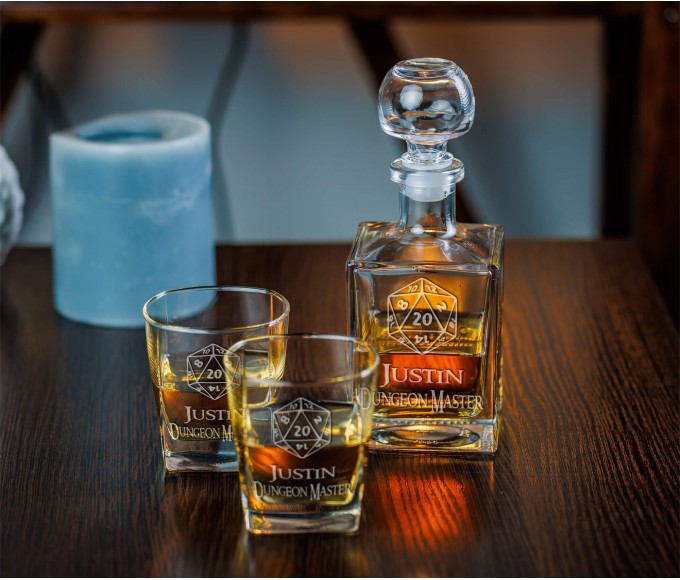 Personalized decanter gift set