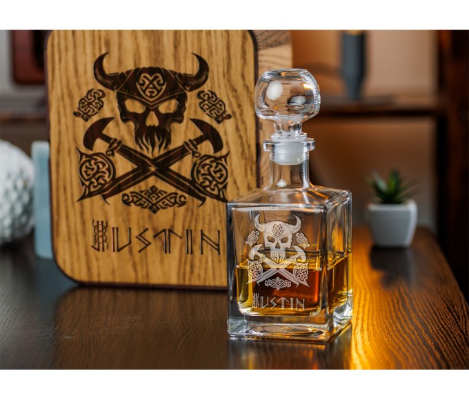 Personalized decanter gift set